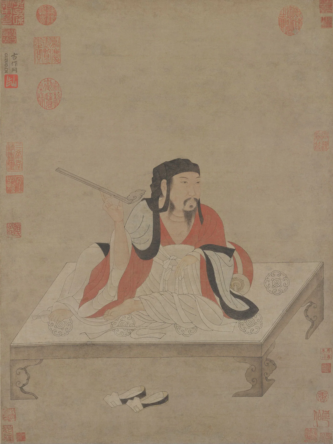 赵孟頫工笔人物画《诸葛亮像》高清图片