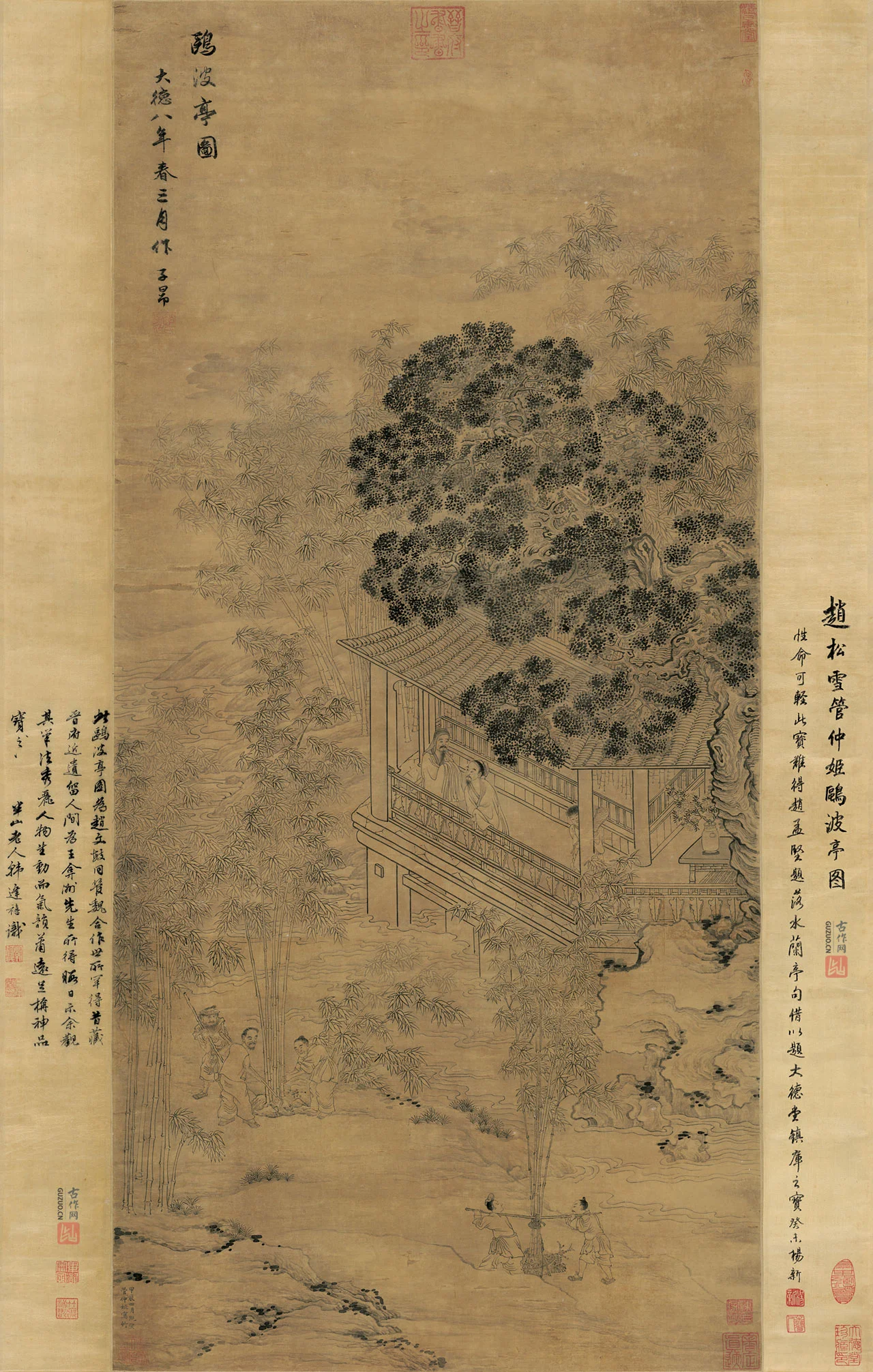 赵孟頫、管道升《鸥波亭图》高清大图