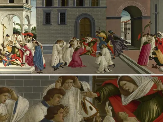 波提切利作品《圣泽诺比乌斯的三大奇迹》