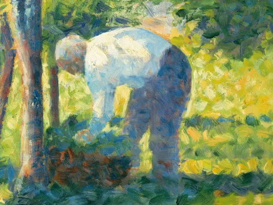 乔治·修拉油画作品《园丁》