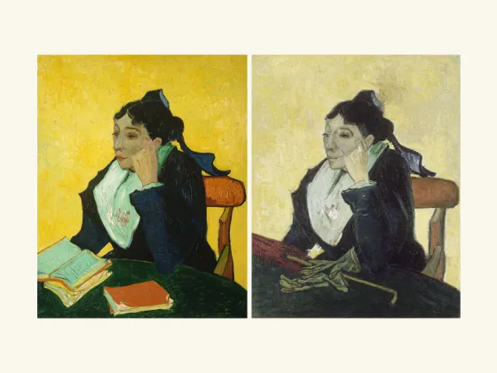 梵高油画人物《来自阿尔勒的女人》2幅
