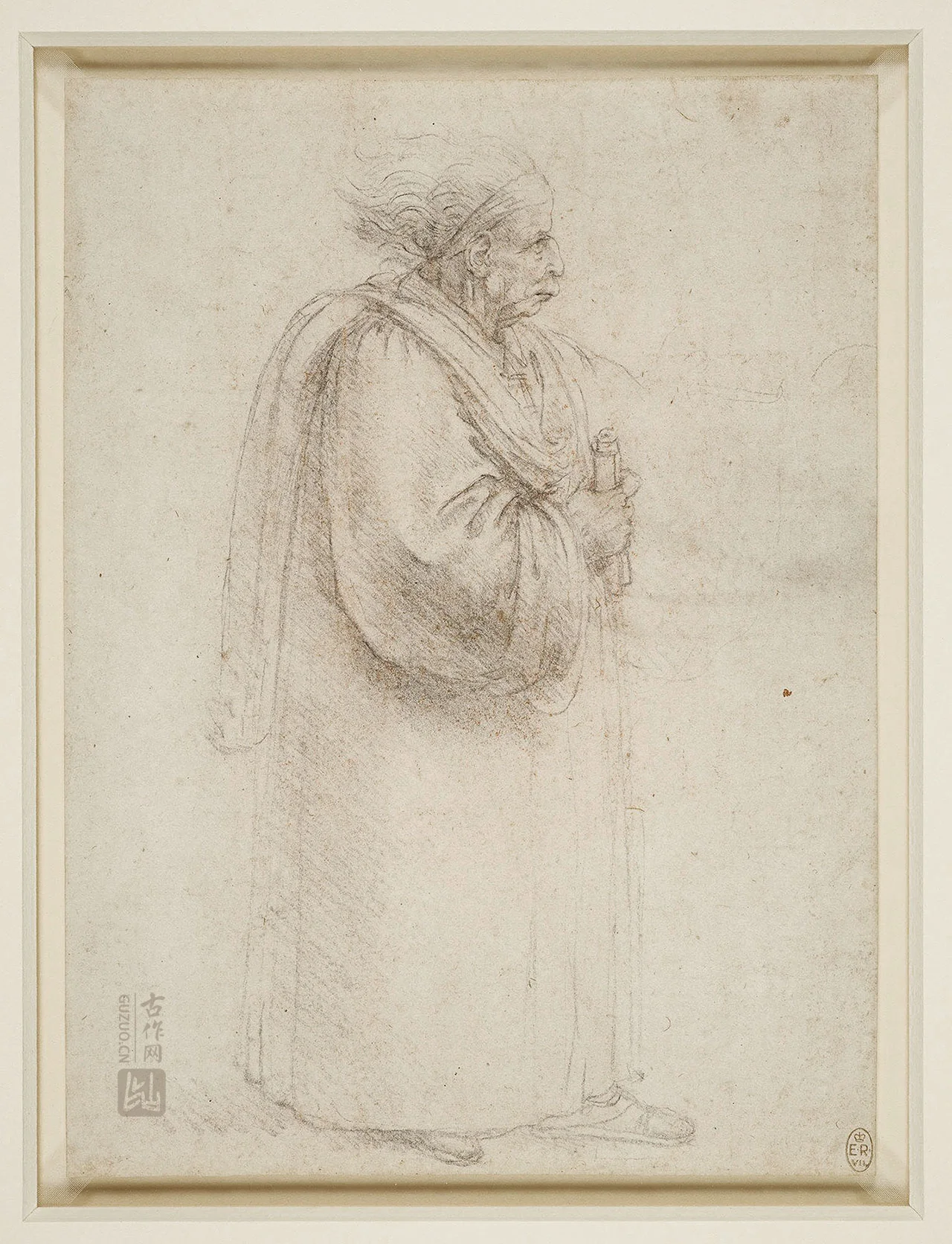 达·芬奇蚀刻版画《老人的侧面》