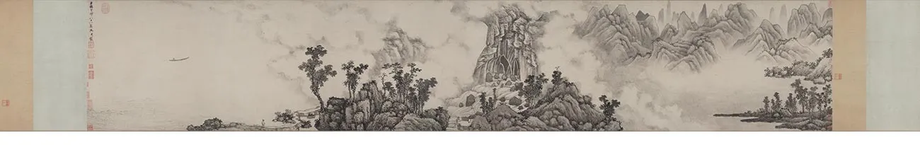 沈周水墨山水画《烟江叠嶂图》_01