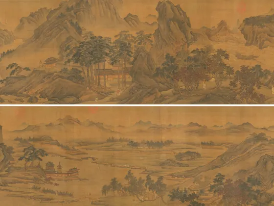 李唐山水画《唐松壑流泉》卷