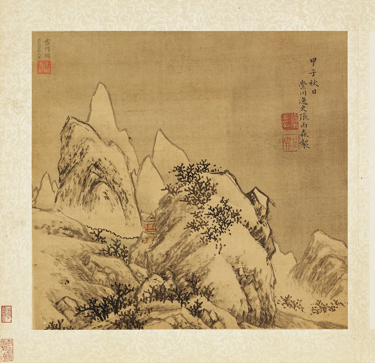 张雨森山水画《雪山空寂》