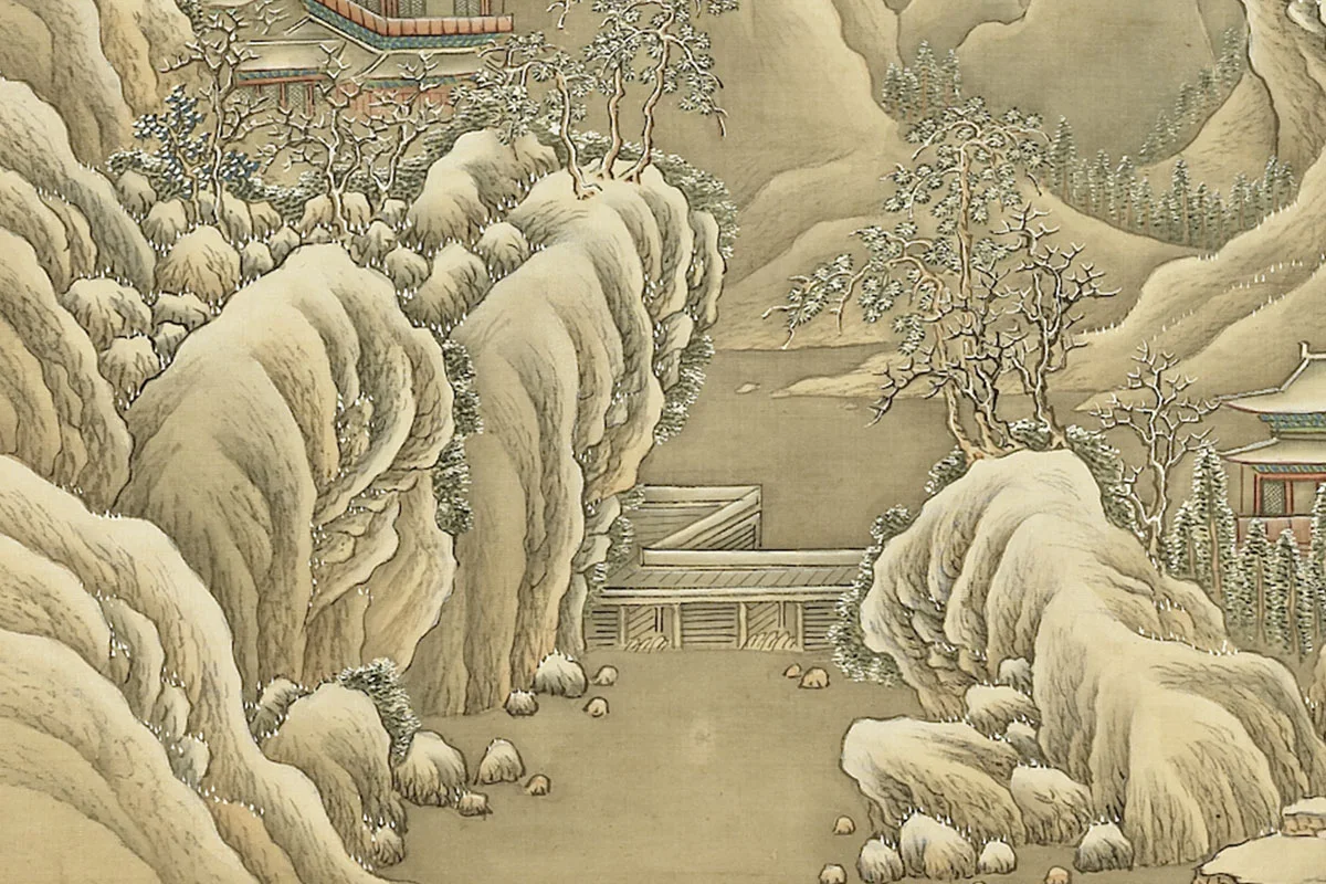 清·张雨森《仿燕文贵雪景山水》局部 (2)