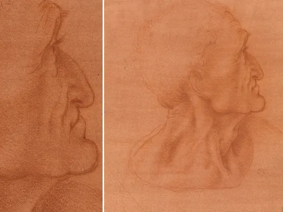 达·芬奇素描《犹大的头像》