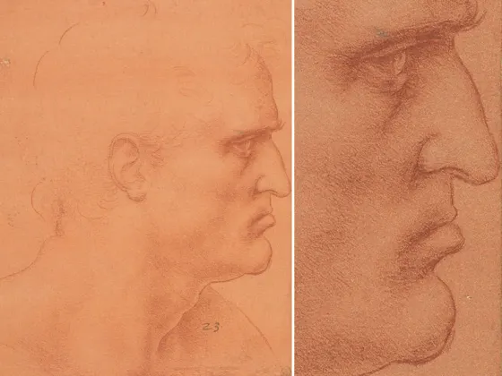 达芬奇素描《圣巴塞洛缪的头像》