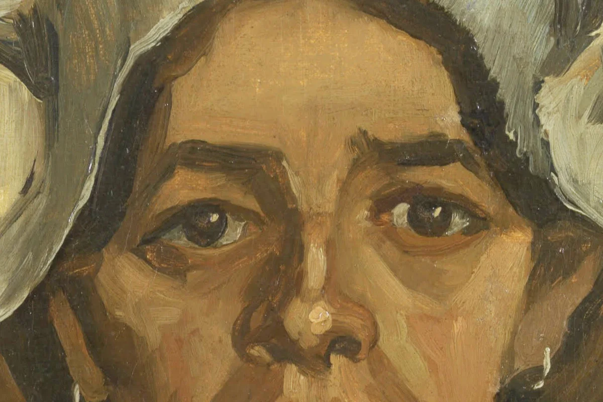 梵高油画头像《一个女人的头像》局部 (1)