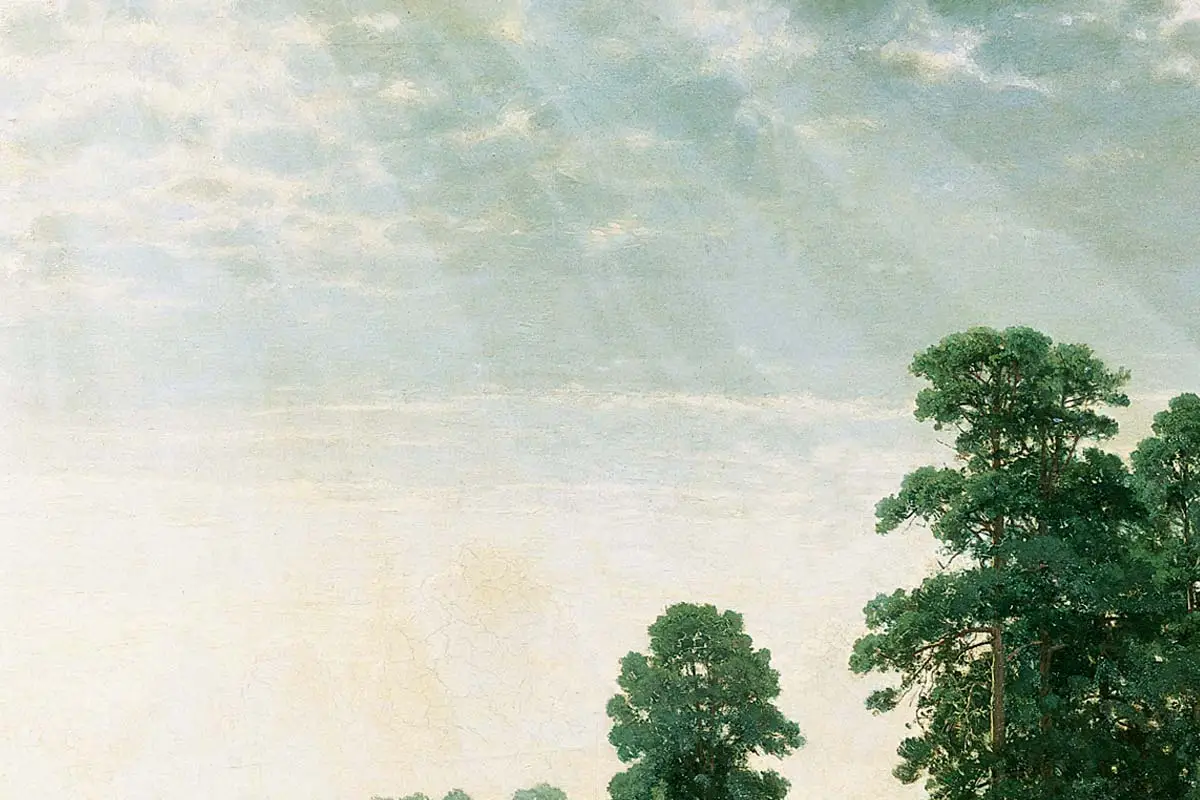 希施金风景画《沙地的树》局部 (4)