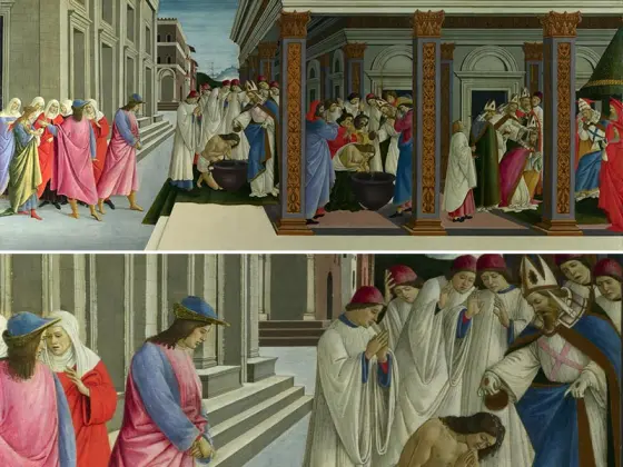 波提切利《圣泽诺比乌斯的洗礼及其主教任命》