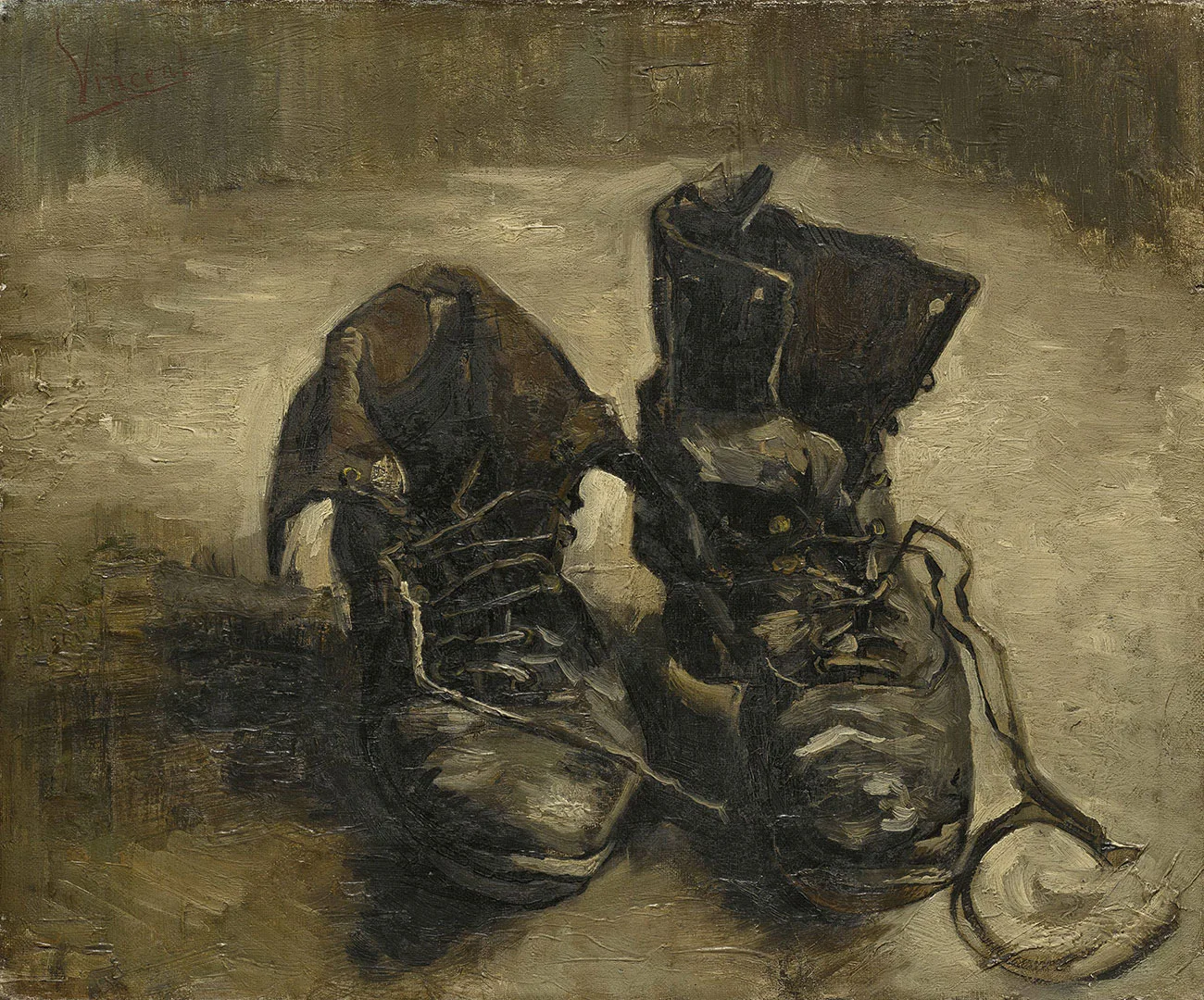 梵高油画静物作品《一双鞋》