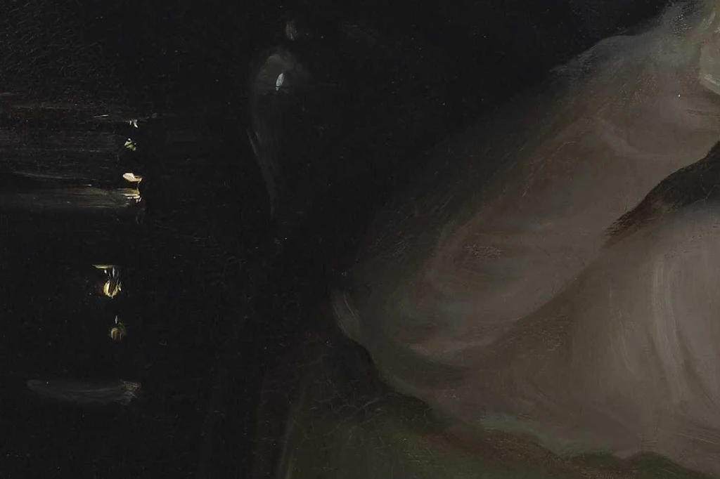 萨金特油画人物《西尔斯夫人肖像》局部 (3)