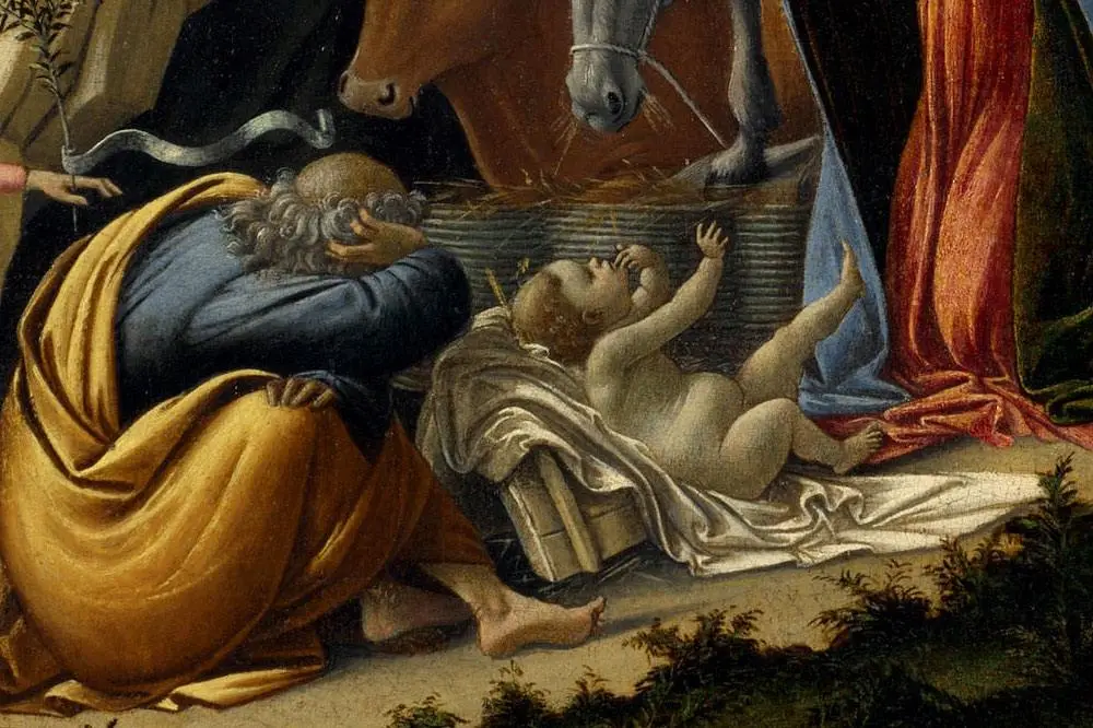 波提切利作品《神秘的耶稣诞生》局部 (7)