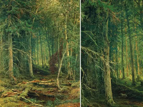希施金油画森林风景《边远地区的森林》