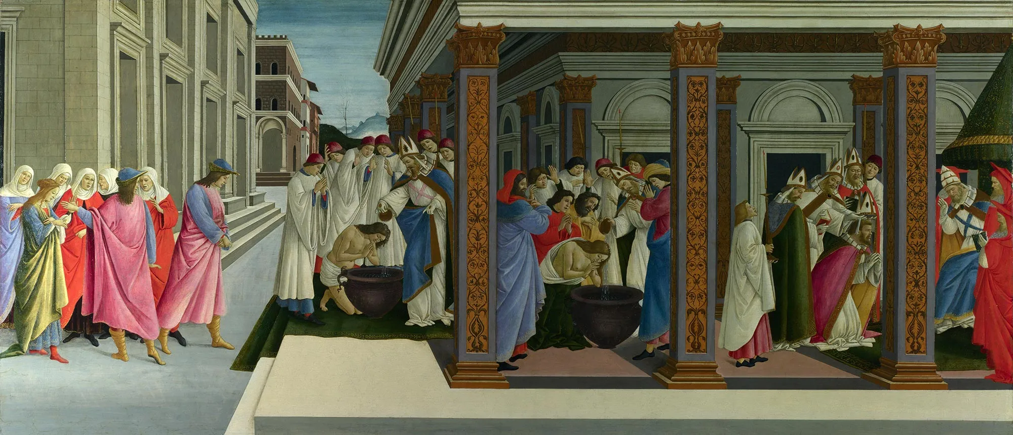 波提切利《圣泽诺比乌斯的洗礼及其主教任命》