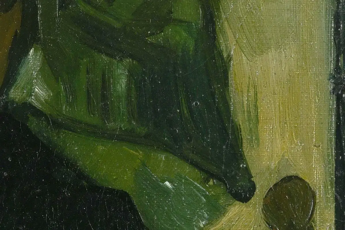 梵高油画头像《窗前的妇女头像》局部 (3)