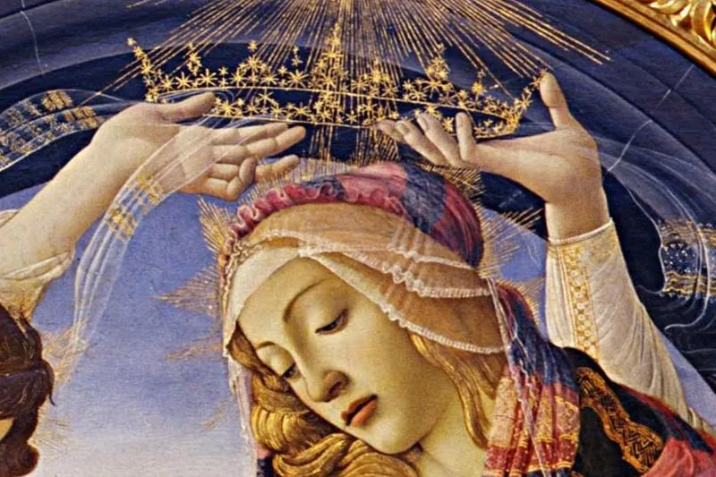 波提切利作品《圣母玛利亚》局部 (1)