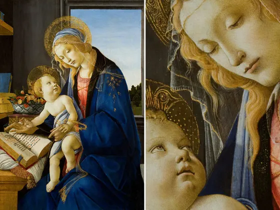 意大利画家波提切利作品《读书圣母》
