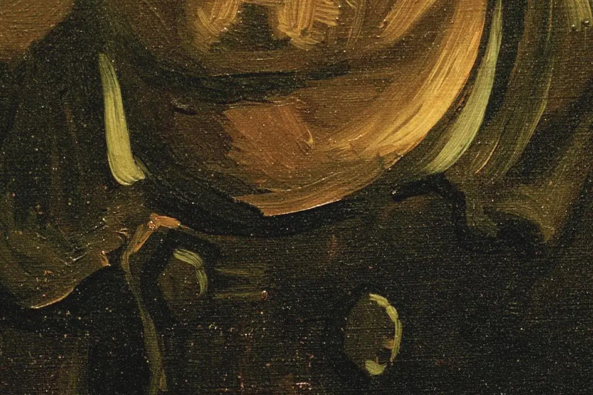 梵高油画头像《一个年轻农民头像》局部 (4)