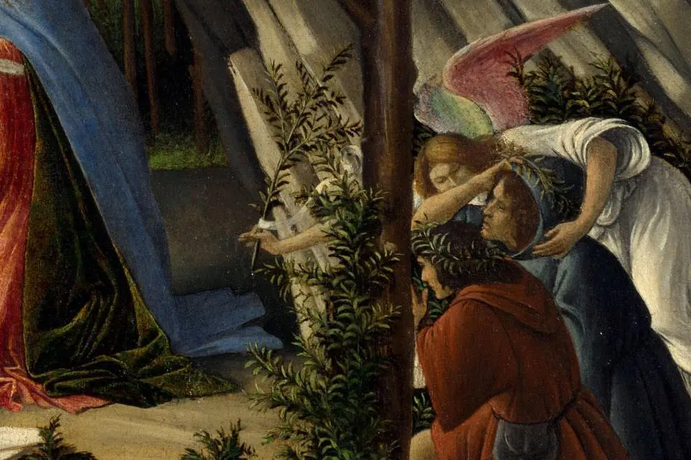 波提切利作品《神秘的耶稣诞生》局部 (10)