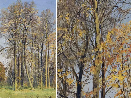 希施金风景画 秋天的树林