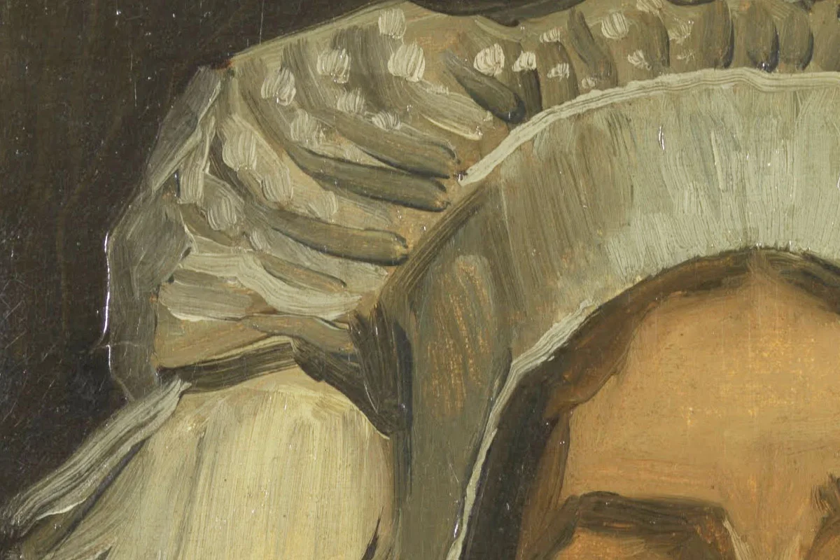 梵高油画头像《一个女人的头像》局部 (2)