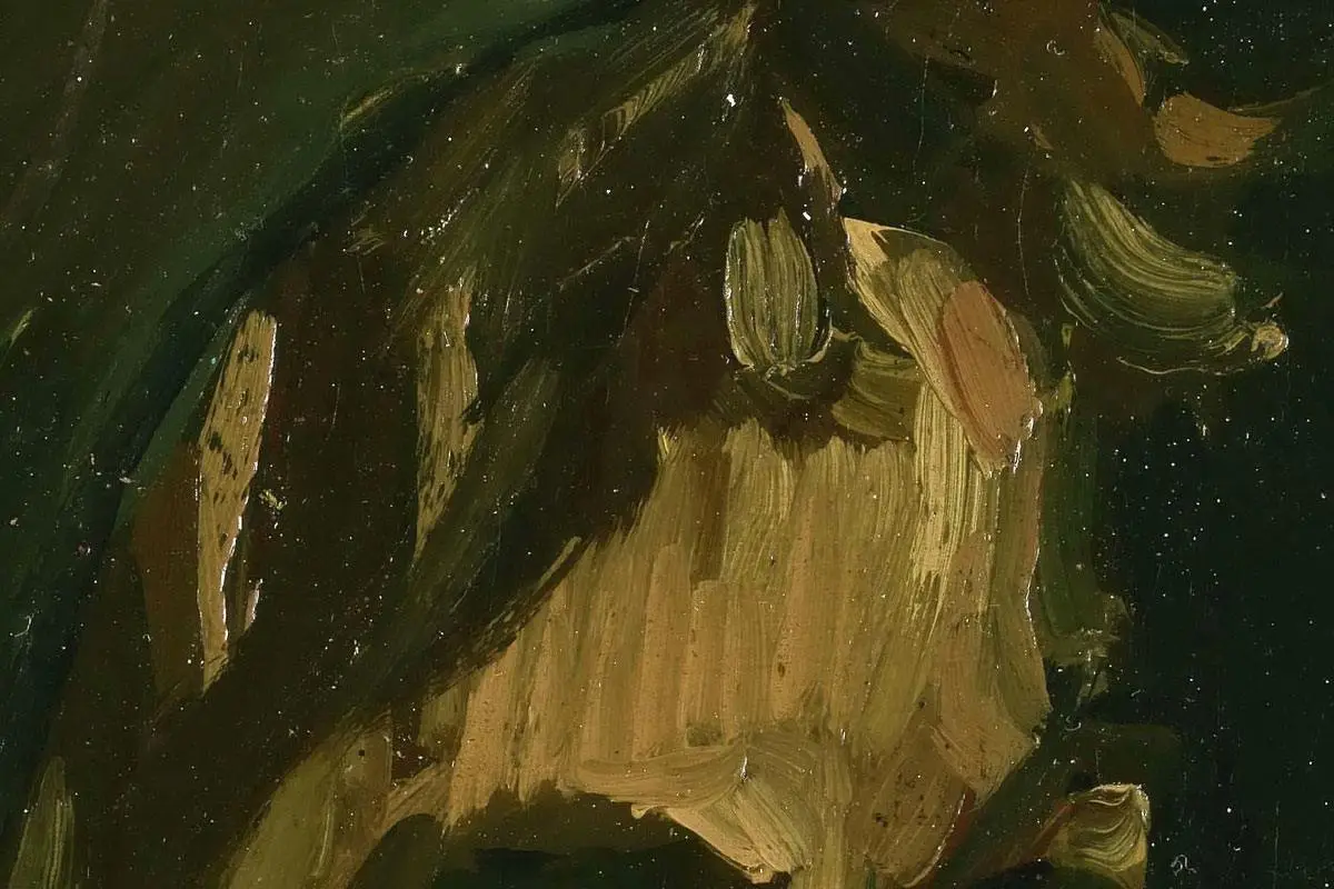 梵高习作油画《女人头像》局部 (4)