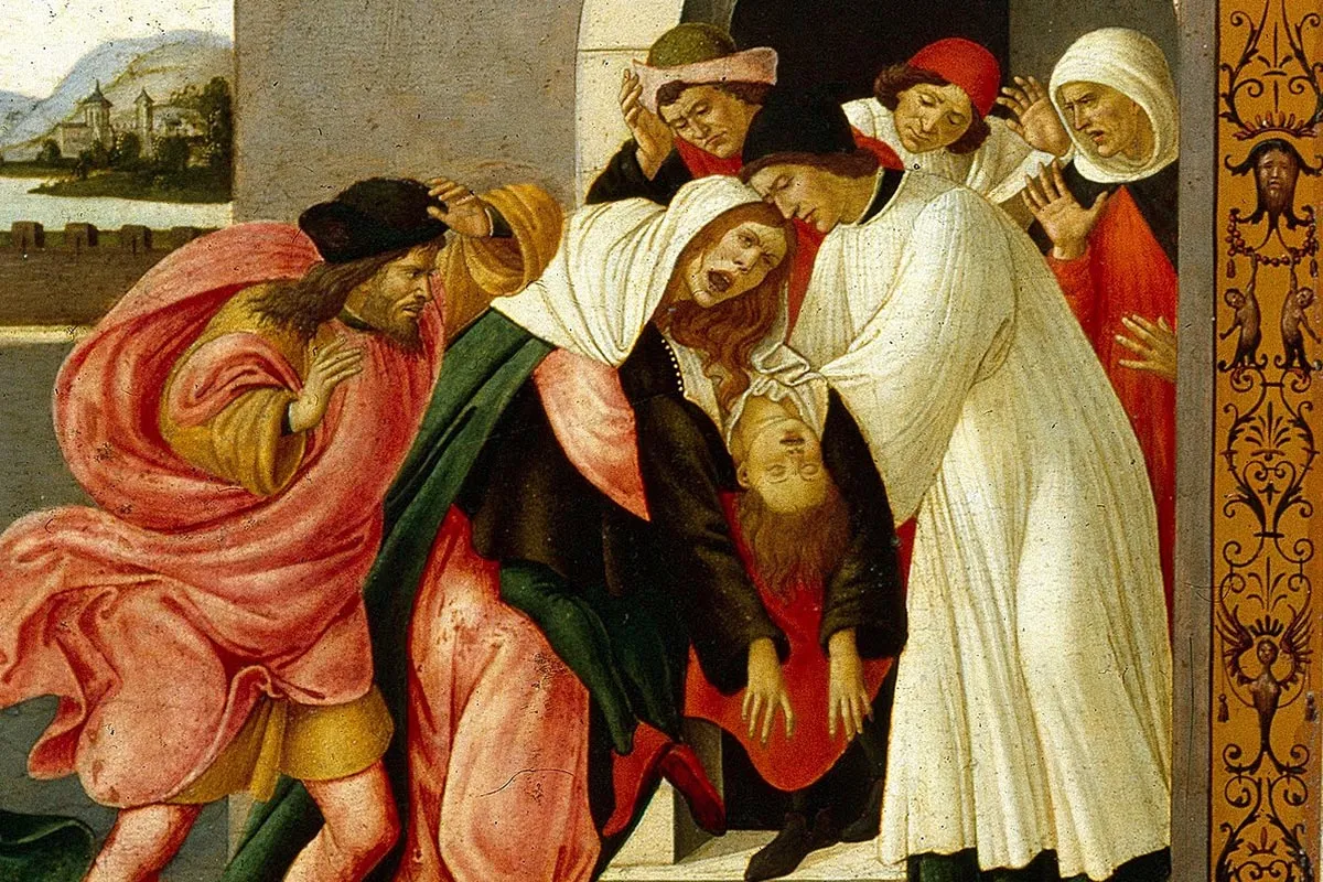 波提切利《最后的奇迹和圣泽诺比乌斯的死亡》局部 (2)
