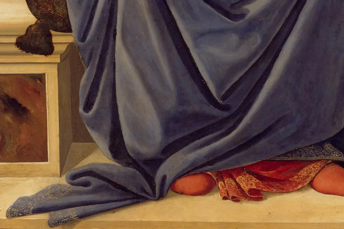 波提切利祭坛画《圣母子与圣徒》局部 (6)