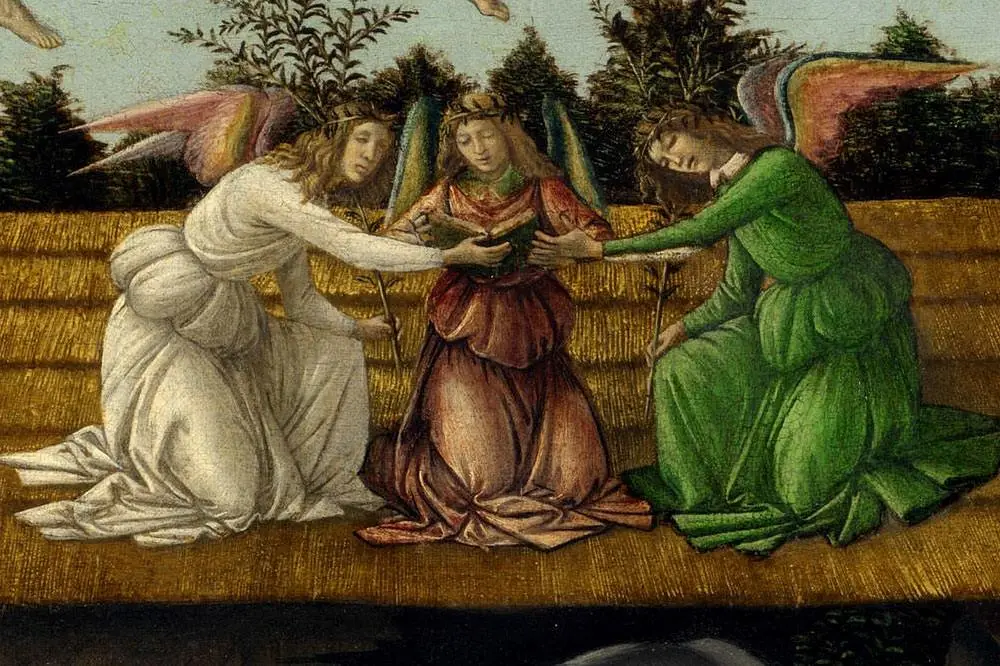 波提切利作品《神秘的耶稣诞生》局部 (5)