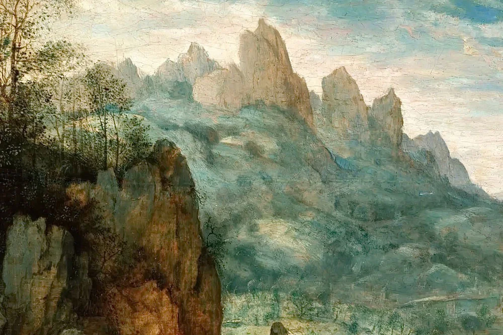 彼得·勃鲁盖尔作品《逃往埃及的风景》局部 (2)