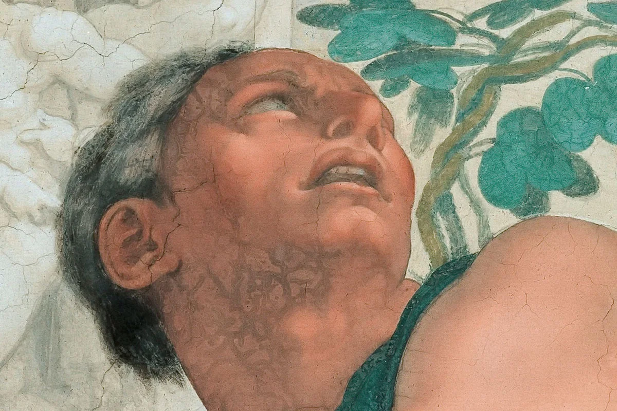 米开朗基罗西斯廷教堂壁画《先知约拿》局部 (1)
