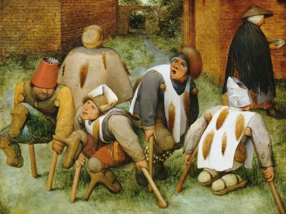 老勃鲁盖尔油画作品《乞丐》