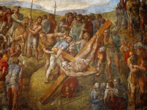 米开朗基罗壁画作品《圣彼得殉道》