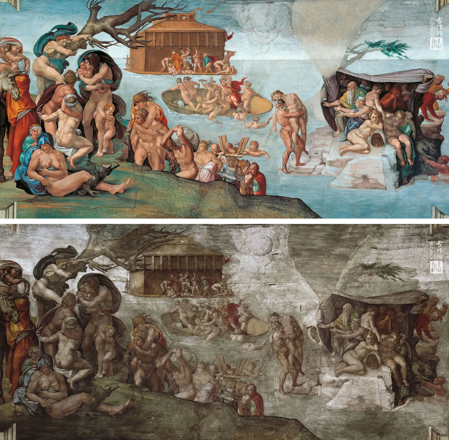 米开朗基罗壁画《洪水》高清大图