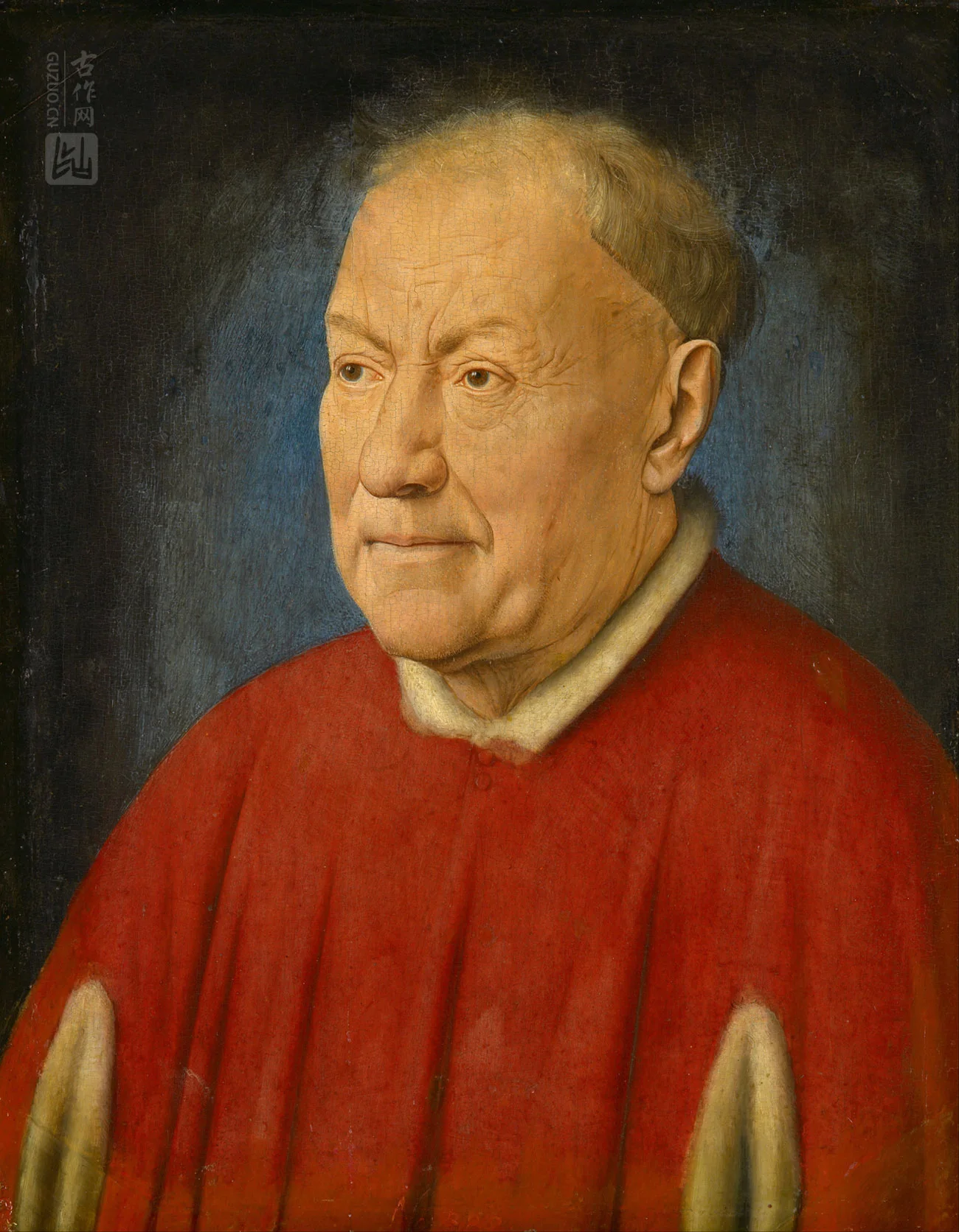 扬·凡·艾克肖像画作品《红衣主教尼科洛·阿尔贝加蒂》高清大图