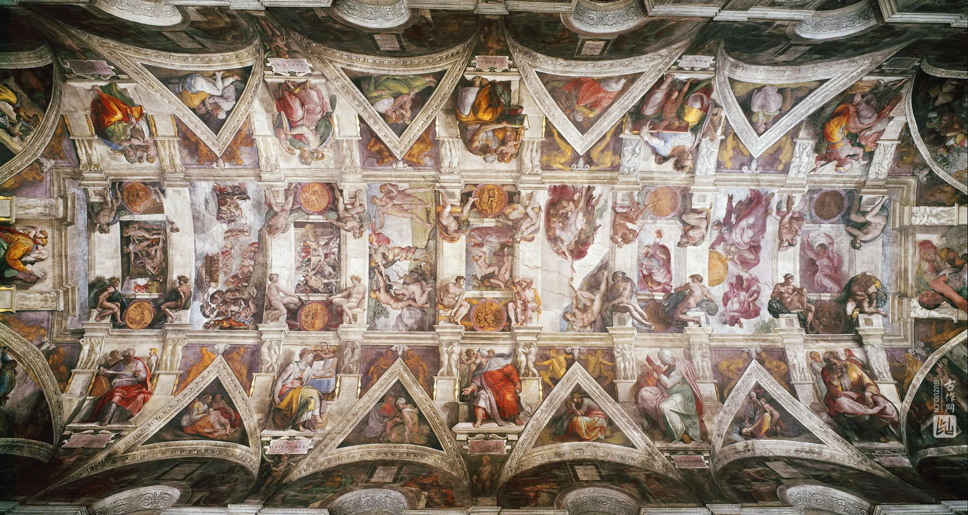 米开朗基罗《西斯廷教堂天顶画》高清大图