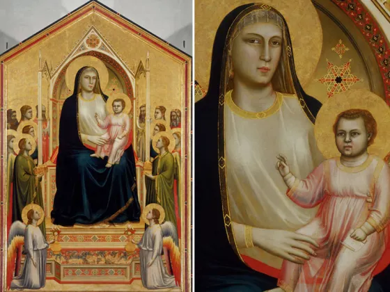 文艺复兴乔托祭坛画《圣母子》