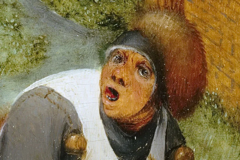 老勃鲁盖尔油画作品《乞丐》高清大图局部 (4)