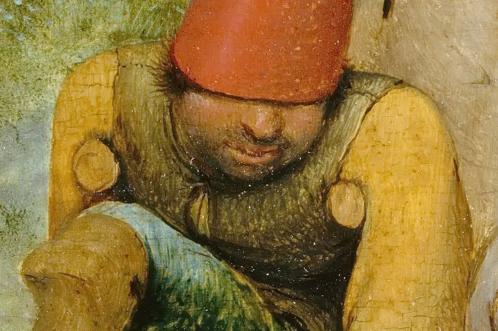 老勃鲁盖尔油画作品《乞丐》高清大图局部 (2)