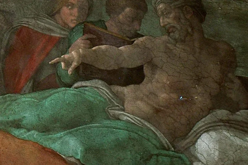 米开朗基罗西斯廷教堂天顶壁画《哈曼的惩罚》局部 (3)