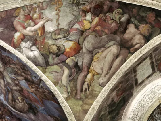 米开朗基罗西斯廷教堂壁画《铜蛇》