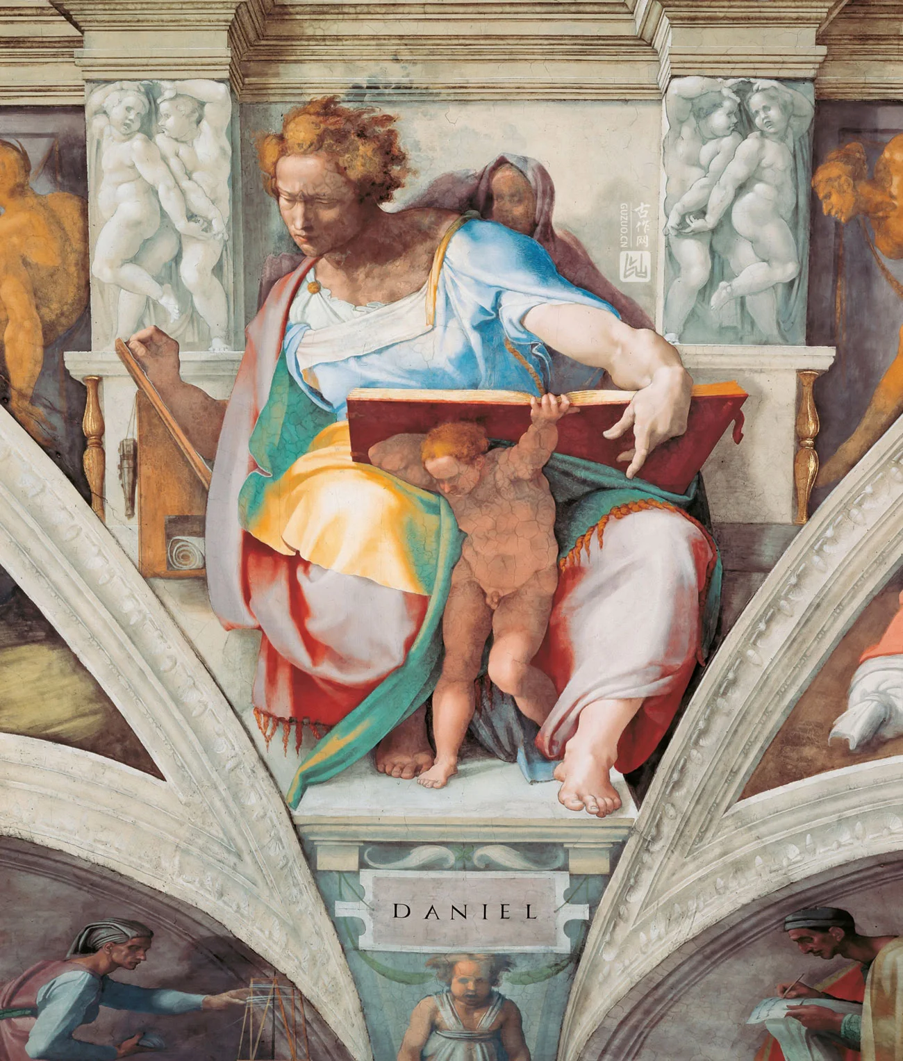 梵蒂冈西斯廷教堂“米开朗基罗”壁画《先知但以理》高清大图