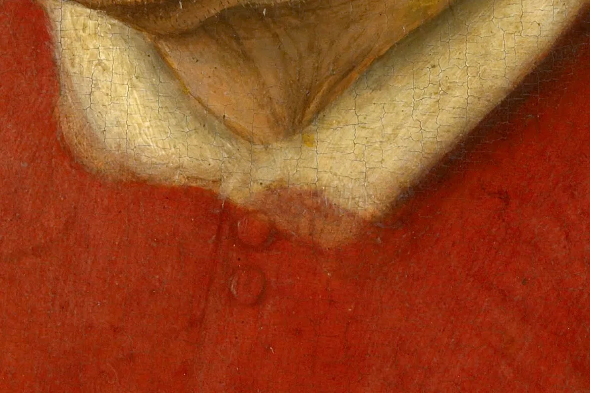 扬·凡·艾克肖像画作品《红衣主教尼科洛·阿尔贝加蒂》局部 (6)