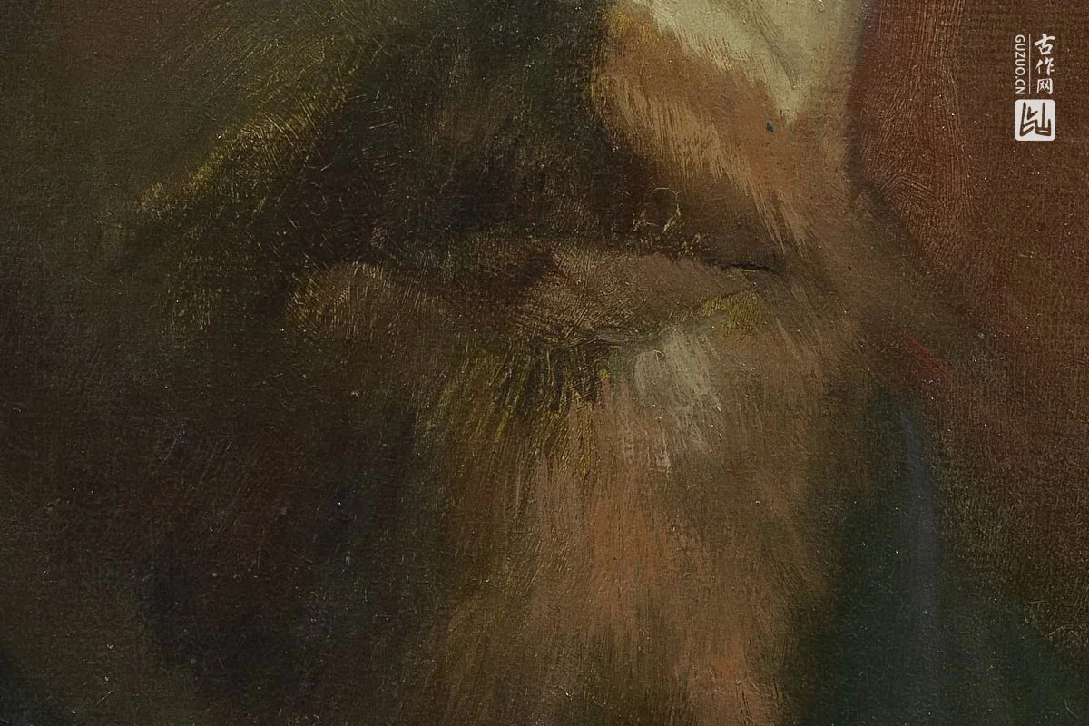 梵高1886年《戴深色毡帽的自画像》局部 (2)