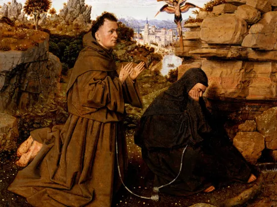 扬·凡·艾克油画作品《接受圣痕的圣弗朗西斯》