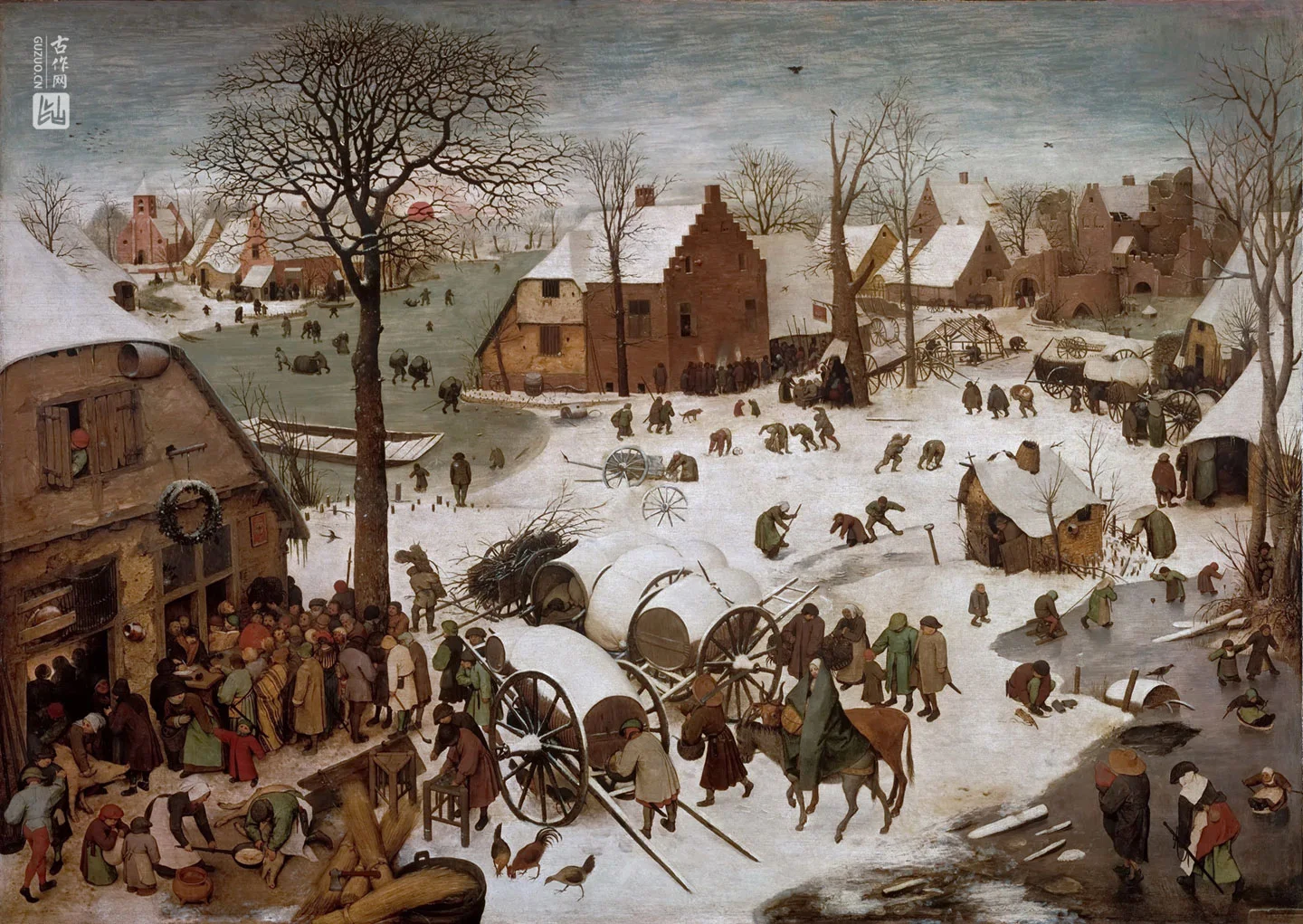 彼得·勃鲁盖尔油画作品《伯利恒人口普查》