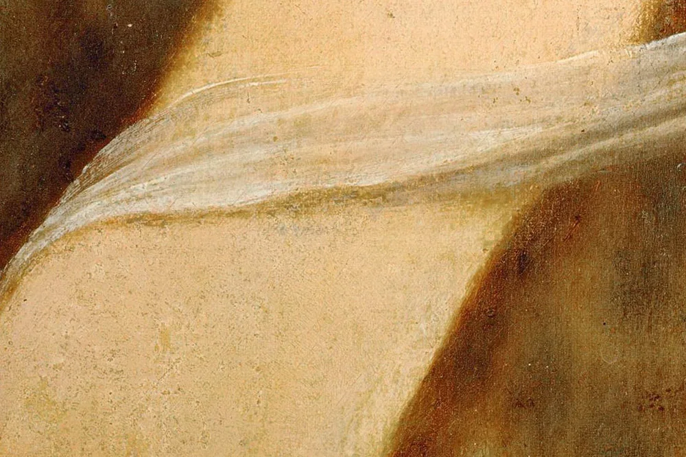 乔尔乔内油画肖像作品《一个年轻女人的肖像》局部 (3)