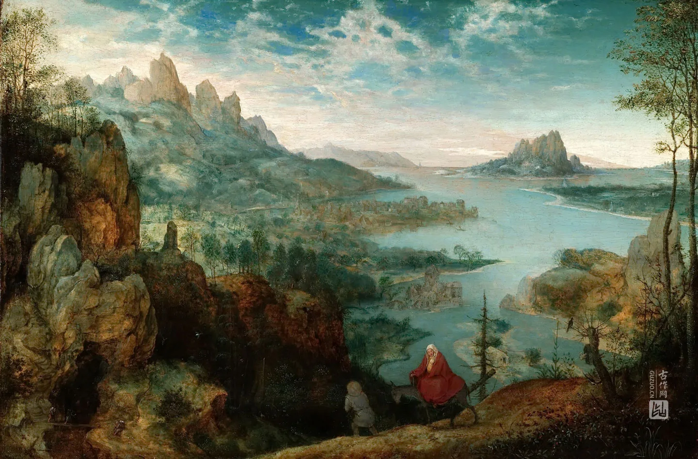 彼得·勃鲁盖尔作品《逃往埃及的风景》